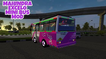 Mahindra Excelo Mini Bus Mod in Bus Simulator Indonesia - Bussid Bus Mod - Bussid Car Mod - Bussid