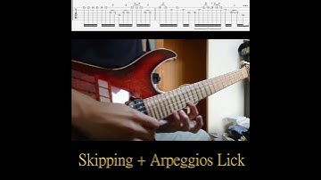 Skipping ＋Arpeggios Shred Guitar Lick