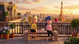 Chloé & Marinette's Unlikely Rooftop Truce ☕ Miraculous Ladybug Cozy Music screenshot 3