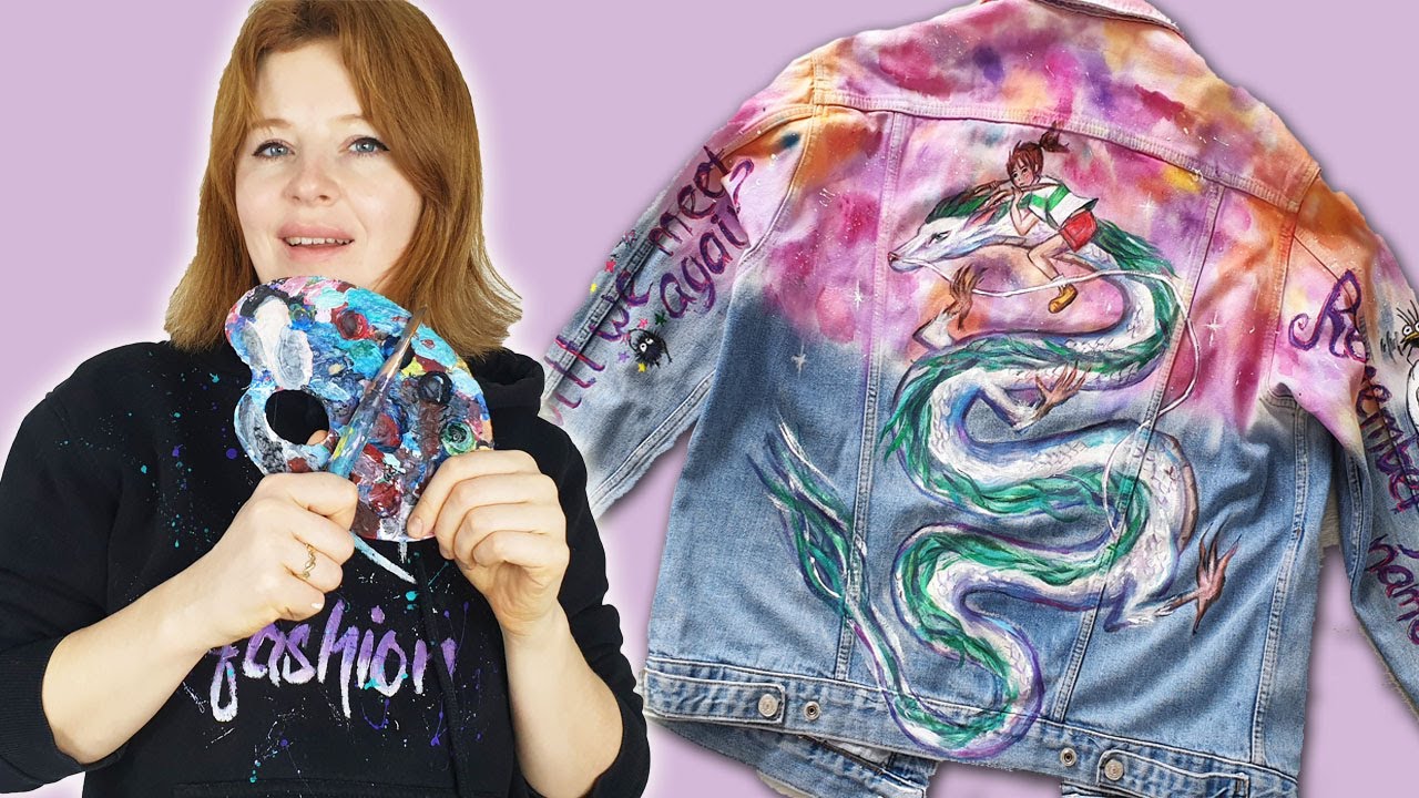 How I Design and Custom Paint Denim Jackets /Spirited Away Customization
