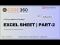 Coding Ninja's Easy Coding Problem | Excel Sheet | Part-2 using Java | 22 May 2024 | String |