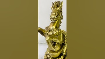 TƯỢNG NGỰA HÍ TIỀN VÀNG BẰNG ĐỒNG
