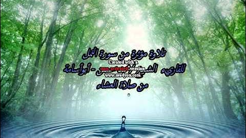 تلاوة مؤثرة من سورة النمل للقاريء محمد حسن ( أبوأسامة )