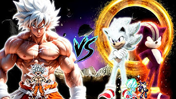 Son Goku V5 OP (all form) VS Sonic Chaos V4 JVL OP (all form) in Jump Force Mugen