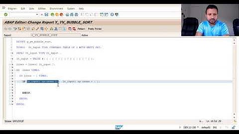 Bubble Sort || SAP ABAP || Algorithms and DataStructures
