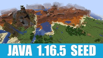Minecraft Java 1.16.5 Seed: Village and ruined portal at spawn between shattered savanna and mesa