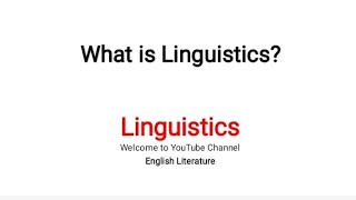 What is Linguistics Explained in Urdu Hindi