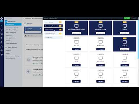 First steps with Easy Social Share Buttons - how to activate or deactivate different plugin features
