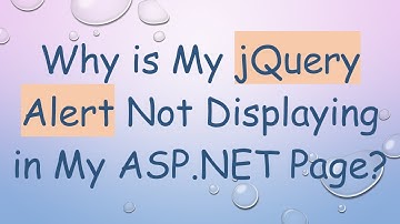 Why is My jQuery Alert Not Displaying in My ASP.NET Page?