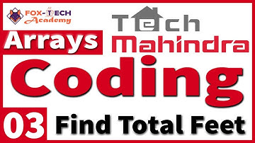 3. Tech Mahindra Coding Questions | Tech Mahindra | Coding Questions | Arrays Coding Questions