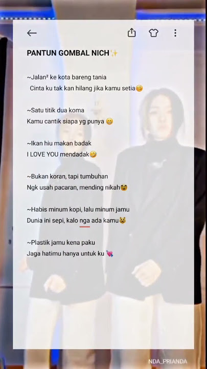 Pantun gombal nichhh