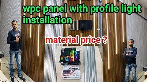 WPC Wall panel with profile light installation || Led profile light material price ?
