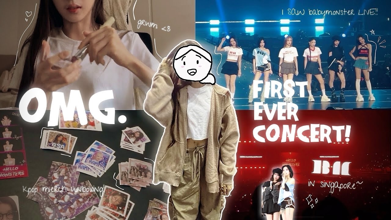 Влог: мой первый концерт в качестве интроверта 🎧✨ | BABYMONSTER в Сингапуре, grwm + милые моменты
