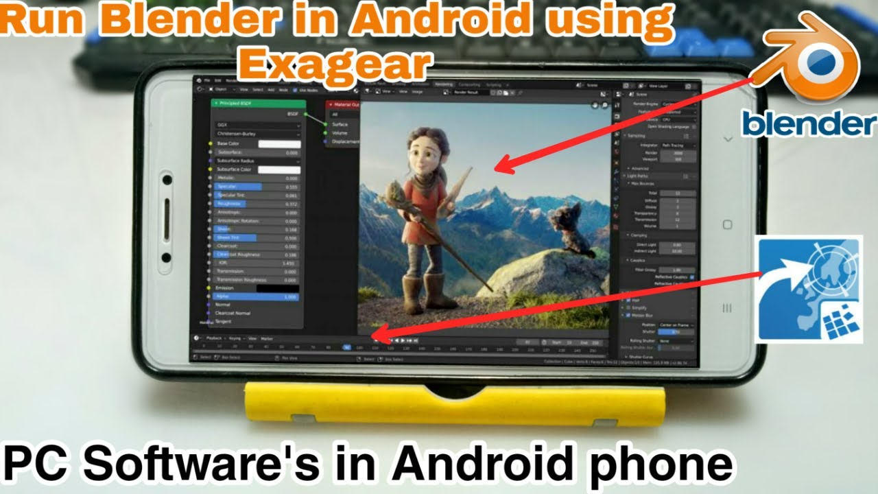 Run Blender 3d Software In Android Using Exagear Pc Softwares In Android Tech With King Youtube