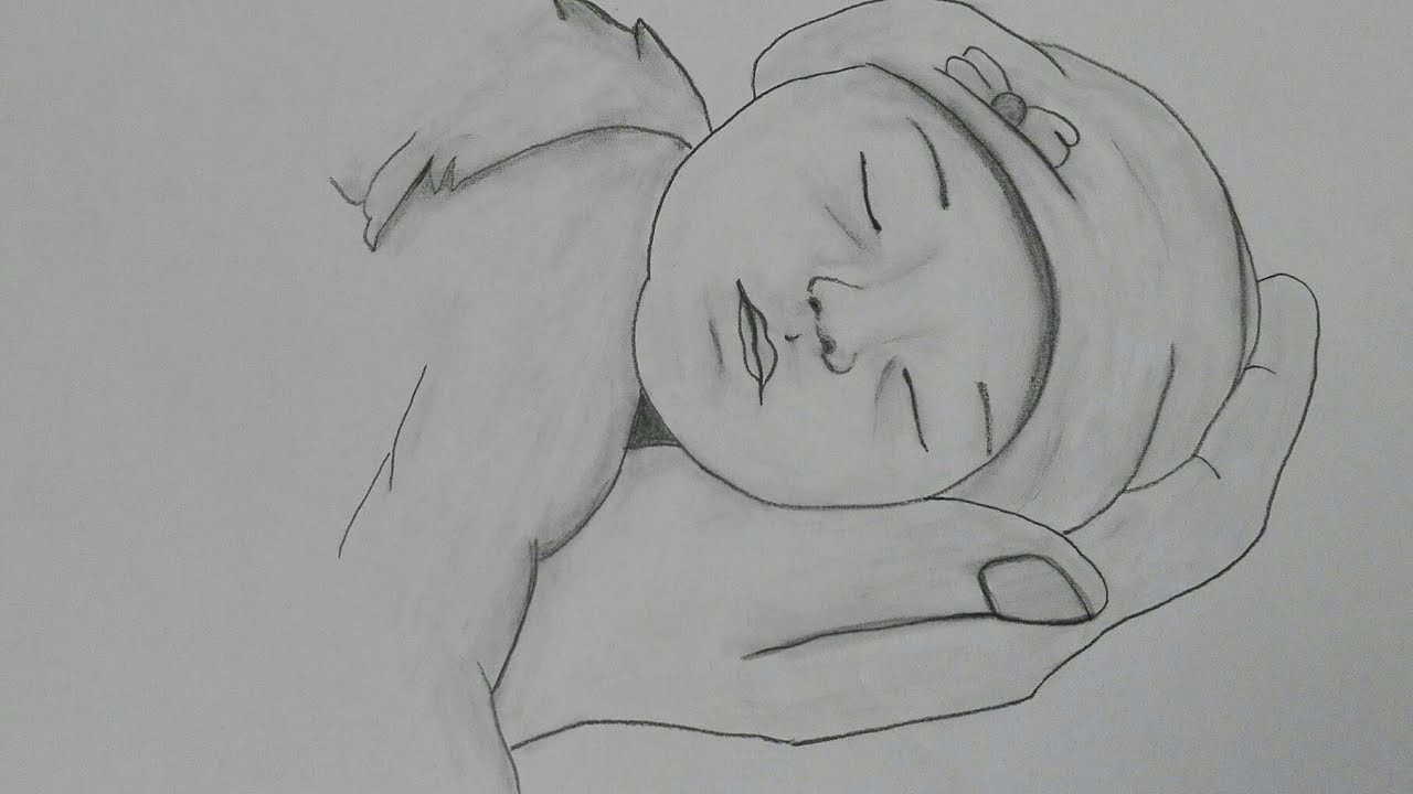 Uyuyan Bebek Çizimi/Sleeping Baby Drawing - YouTube