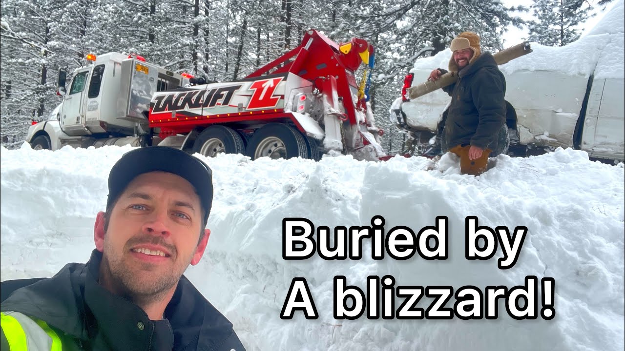 Stuck in the ditch and buried by a blizzard!