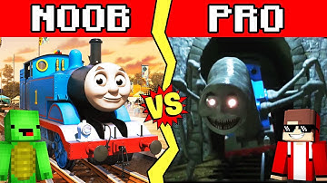 THOMAS THE TANK ENGINE VS THOMAS.EXE Build Battle In Minecraft - NOOB VS PRO - Maizen Mizen Parody