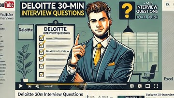 Deloitte 30-MIS Interview Questions | Excel Guru | Crack Your Interview!