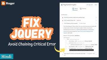 How to Fix Jquery "Avoid Chaining Critical Requests" Error | Page Speed Insight ⚡⚡