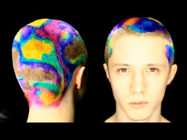 ✂️ Buzz Cut + 🎨Psychedelic Hair Dye - Youtube