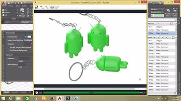 Making 3d Android Logo Key Chain in AutoCad 2018