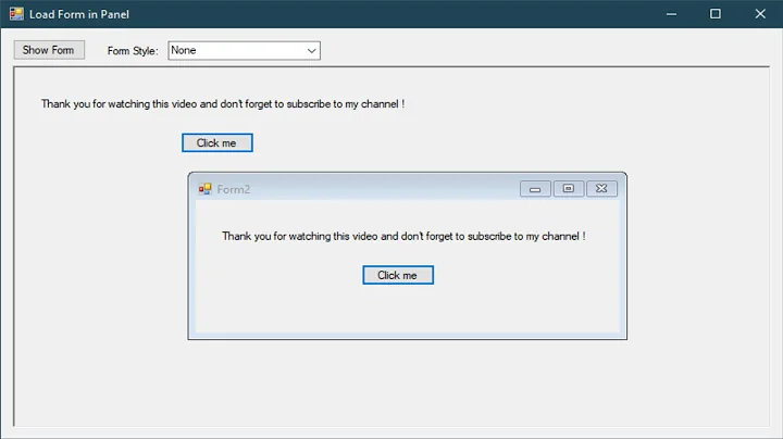 C# Tutorial - Load Form in Panel C# Application | FoxLearn