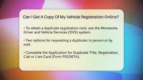 Can I Get A Copy Of My Vehicle Registration Online? - Car Performance Pros
