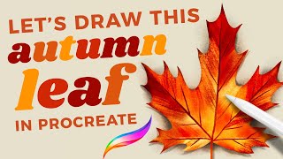 How to Draw an Autumn Leaf in Procreate // Fall Leaves Procreate Tutorial screenshot 4