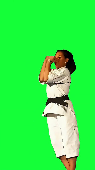 “Karate Scream Woman Meme” Green Screen