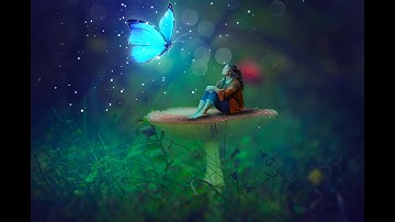 Butterfly Glowing Miniature Photo Effect in Photoshop (Graphic Editor)