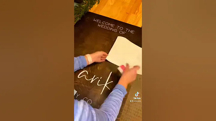 DIY Wedding Sign ✨ Vinyl Hinge Method #shorts