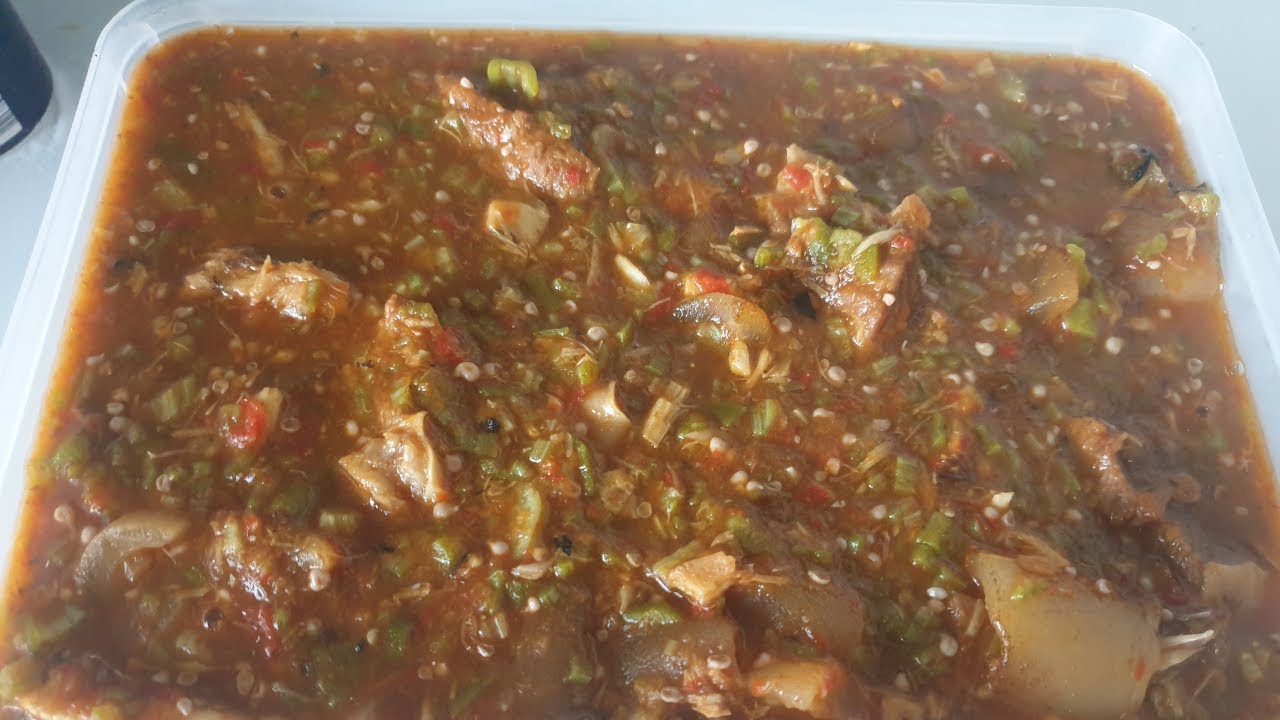HOW TO COOK OKRA SOUP WITHOUT NO OIL YouTube