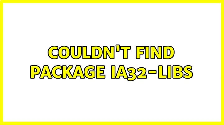 Couldn't find package ia32-libs