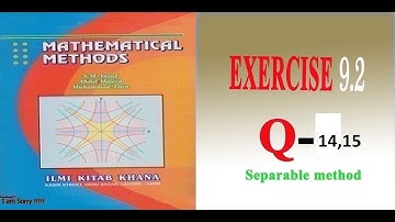 exercise 9.2 - question 14,15 | bsc ads math | mathematical method book| online investment