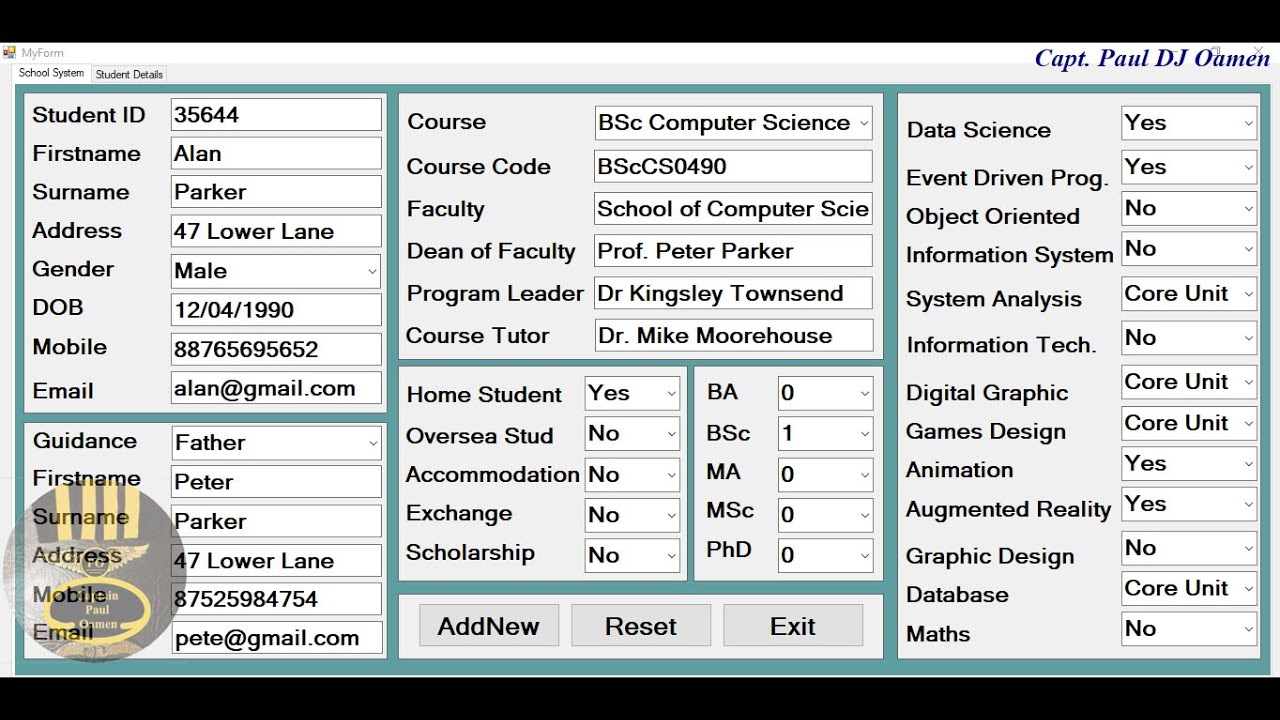 How to Create School Management System with MySQL Database in Visual ...