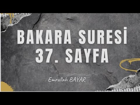 Bakara Suresi 37. Sayfa | Yavaş Okuyuş