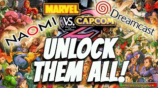 HOW TO UNLOCK MARVEL VS. CAPCOM 2 CHARACTERS!- Naomi & Dreamcast
