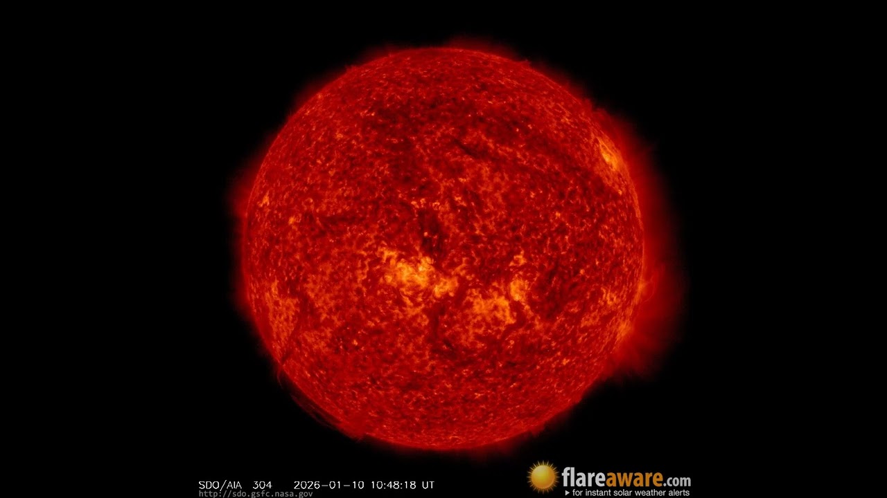 9 Jan - 10 Jan: 24 Hour Solar Activity (Earth Facing; Solar Storm, Sunspot, Solar Flare, CME)