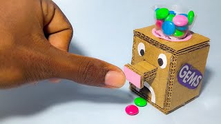HOW TO MAKE GEMS CANDY DISPENCER MACHINE WITH CARDBOARD |A1INVENTION I