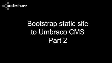 How to build a site with Umbraco - Part 2 - Setting up the master template