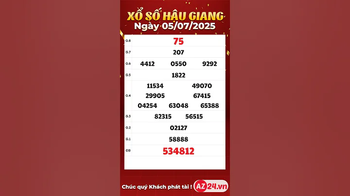 Xổ số Hậu Giang ngày 5 tháng 7 - XSHG - SXHG - XSHGIANG - Kết quả xổ số đài Hậu Giang hôm nay