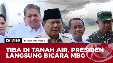 [BREAKING NEWS] Presiden Prabowo Tiba di Tanah Air | tvOne