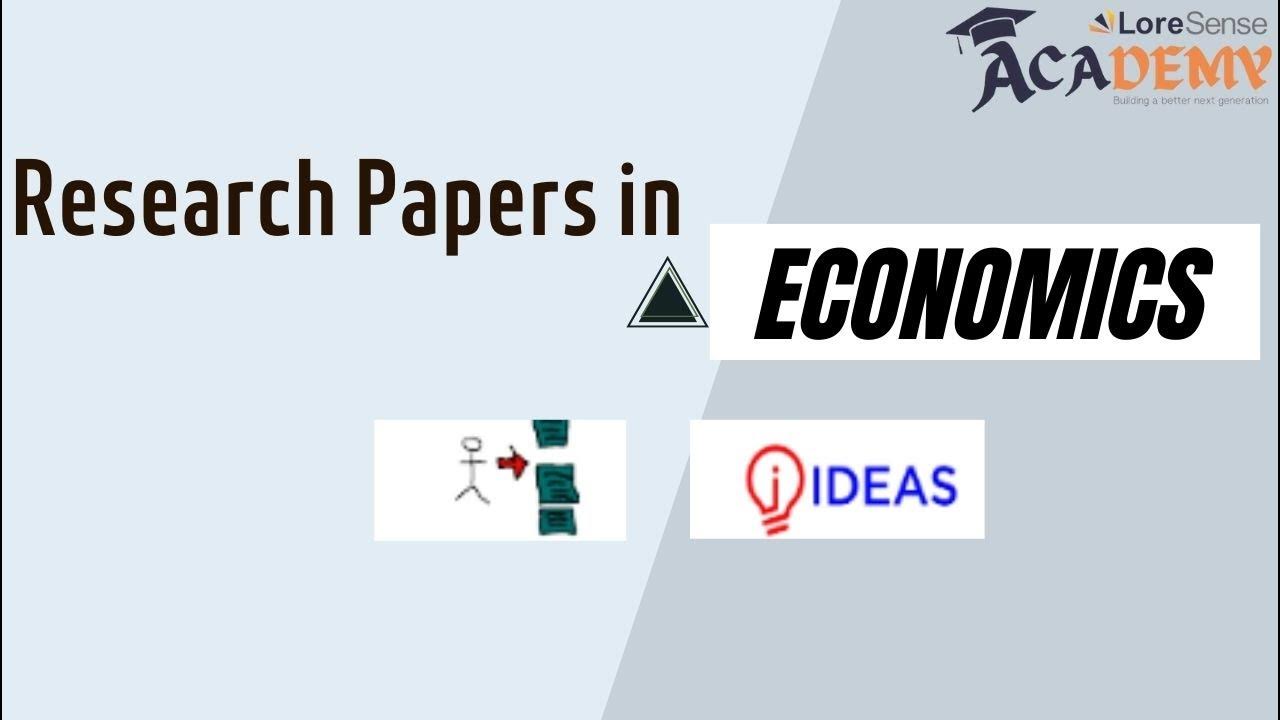 research papers in economics. europe pubmed central