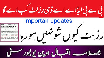 Aiou BA BED BBA B.Com BS AD result spring 2022 today News||aiou official result spring 2022 updates