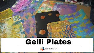 Gelli Plates with Stencils and Acrylic Paint