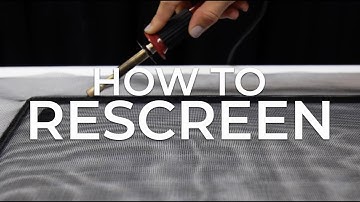 How To Rescreen/Repair - FlexScreen Window Screen - Window Manufacturers Exclusive