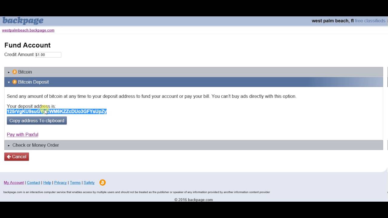 buy backpage credits without bitcoin