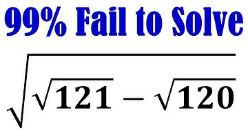 Learn How to solve this nice radical problem √(√𝟏𝟐𝟏−√𝟏𝟐𝟎) in simplest Radical form, Math Olympiad