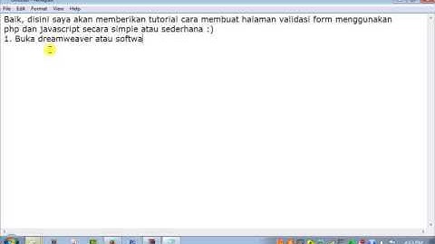 Tutorial Membuat halaman validasi menggunakan PHP