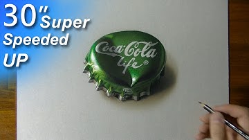 Drawing a Coca-Cola Life Bottle Cap - super speed up